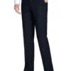 Dress Pants Regular Leg Un-Hemmed Bottoms In Dark Navy