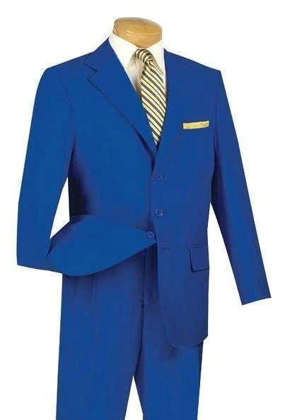 Mont Blanc Collection - Regular Fit Suit 3 Button 2 Piece In Royal Blue 1 Mont Blanc Collection - Regular Fit Suit 3 Button 2 Piece In Royal Blue