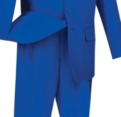 Mont Blanc Collection - Regular Fit Suit 3 Button 2 Piece In Royal Blue 6 Mont Blanc Collection - Regular Fit Suit 3 Button 2 Piece In Royal Blue -Outlet Suit Refined Store 3PP ROYAL3
