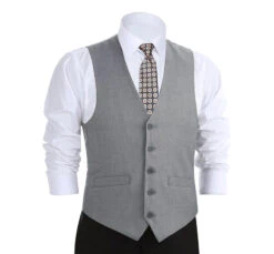 Vanderbilt Collection- Classic Dress Vest 5 Buttons Regular Fit In Gray -Outlet Suit Refined Store 3 1944x 4a01d021 5932 4f1a b824 67e1c81c1263