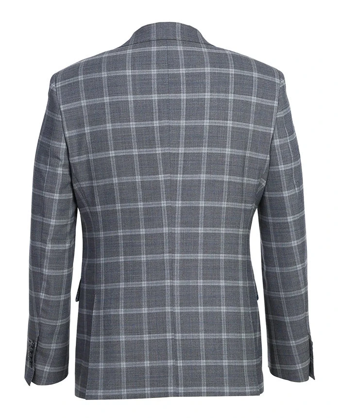 English Laundry 2-Piece Gray Plaid Wool Blend Slim Fit Suit 3 English Laundry 2-Piece Gray Plaid Wool Blend Slim Fit Suit - Image 3