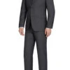 Vanderbilt Collection- Classic 2 Piece Suit 2 Buttons Regular Fit In Charcoal Gray