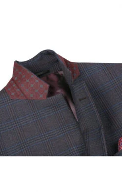 Wool Blend Plaid Pattern Regular Fit 2 Button Blazer In Burgundy 6 Wool Blend Plaid Pattern Regular Fit 2 Button Blazer In Burgundy -Outlet Suit Refined Store 3 2ee5054c 69cc 4d5d b721 8b33204c639b