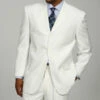 Mont Blanc Collection - Regular Fit Suit 3 Button 2 Piece In White