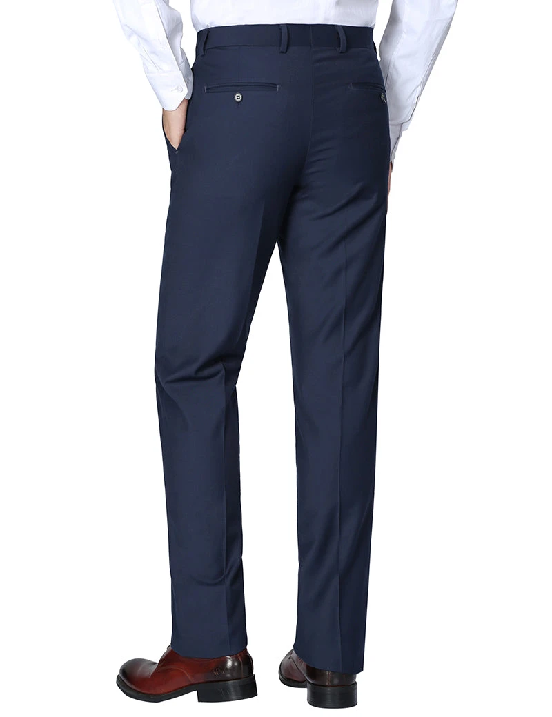 Dress Pants Regular Leg Un-Hemmed Bottoms In Navy 2 Dress Pants Regular Leg Un-Hemmed Bottoms In Navy - Image 2
