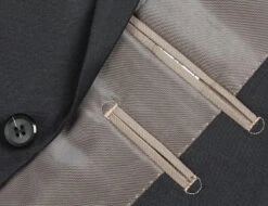 Bevagna Collection - Black 100% Virgin Wool Regular Fit Pick Stitched 2 Piece Suit -Outlet Suit Refined Store 4 1