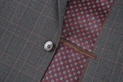 Trevi Collection - 2 Piece Suit 2 Buttons Glen Plaid Regular Fit In Gray 10 Trevi Collection - 2 Piece Suit 2 Buttons Glen Plaid Regular Fit In Gray -Outlet Suit Refined Store 4Z8A1036s