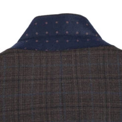 Wool Blend Regular Fit Checked Blazer In Brown -Outlet Suit Refined Store 4Z8A2094 1944x 7f9034e3 ac8f 48a3 8bd9 d15448521f32