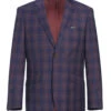 (48S) Slim Fit Blazer Glen Plaid In Blue