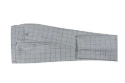 100% Wool Slim Fit Windowpane Dress Suit 2 Piece In Gray -Outlet Suit Refined Store 4Z8A7398