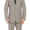Bova Collection - Stretch Suit 2 Piece Tan Glen Plaid Regular Fit