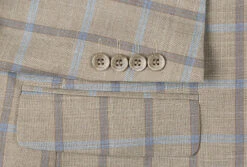 Bova Collection - Stretch Suit 2 Piece Tan Glen Plaid Regular Fit -Outlet Suit Refined Store 4Z8A9271s