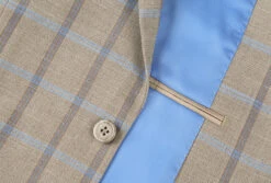 Bova Collection - Stretch Suit 2 Piece Tan Glen Plaid Regular Fit -Outlet Suit Refined Store 4Z8A9273s