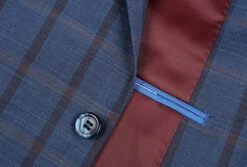 Bova Collection - Stretch Suit 2 Piece Blue Glen Plaid Regular Fit 7 Bova Collection - Stretch Suit 2 Piece Blue Glen Plaid Regular Fit -Outlet Suit Refined Store 4Z8A9315s