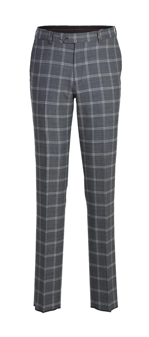 English Laundry 2-Piece Gray Plaid Wool Blend Slim Fit Suit 2 English Laundry 2-Piece Gray Plaid Wool Blend Slim Fit Suit - Image 2