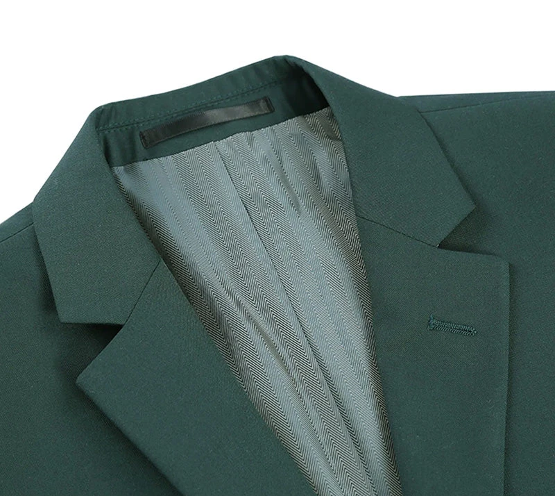 Vanderbilt Collection- Classic 2 Piece Suit 2 Buttons Regular Fit In Green 3 Vanderbilt Collection- Classic 2 Piece Suit 2 Buttons Regular Fit In Green - Image 3