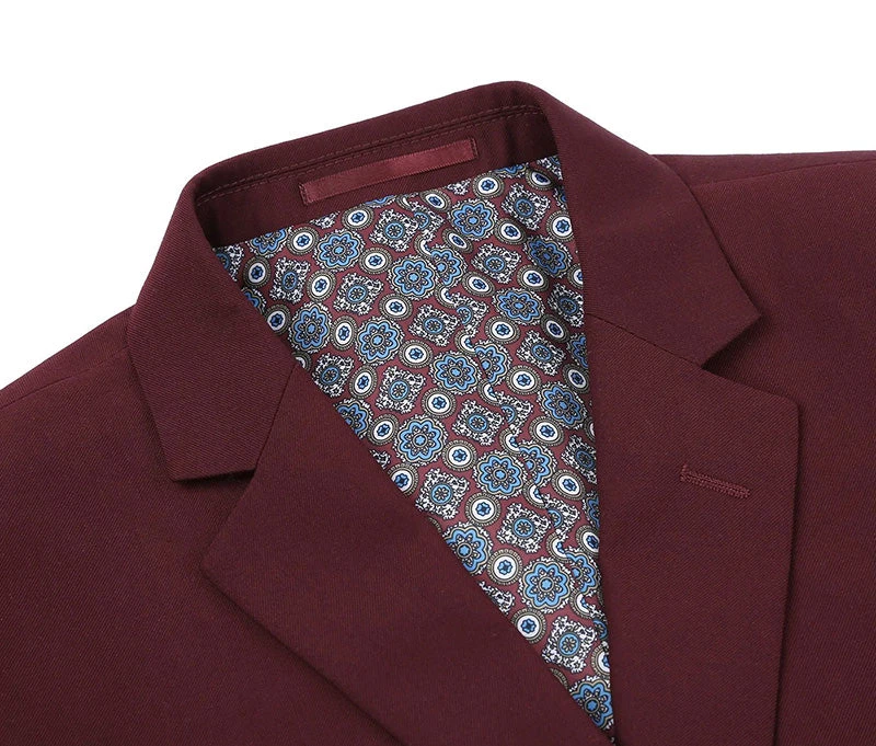 Vanderbilt Collection - Classic 2 Piece Suit 2 Buttons Regular Fit In Burgundy 5 Vanderbilt Collection - Classic 2 Piece Suit 2 Buttons Regular Fit In Burgundy - Image 5