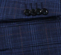 Regular Fit Wool & Linen Blue Plaid Blazer -Outlet Suit Refined Store 4 2592x f17922fd 1fbb 4aa1 b68d 63400f943fc5