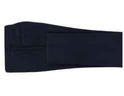Dress Pants Regular Leg Un-Hemmed Bottoms In Dark Navy -Outlet Suit Refined Store 4s 1