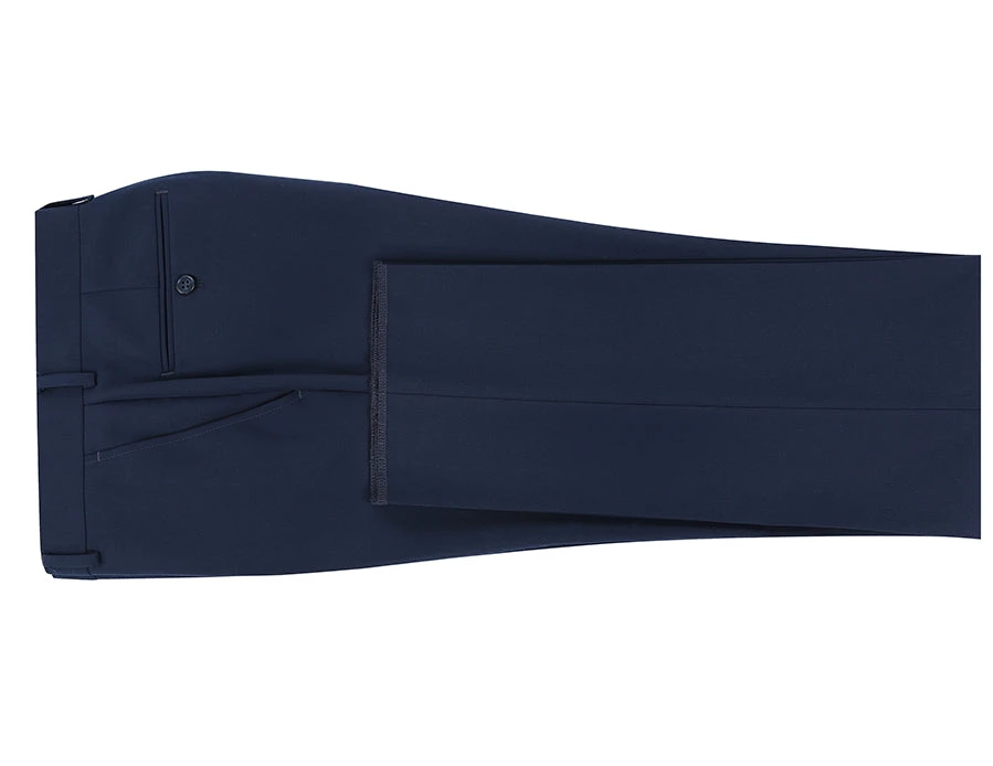 Dress Pants Regular Leg Un-Hemmed Bottoms In Navy 4 Dress Pants Regular Leg Un-Hemmed Bottoms In Navy - Image 4