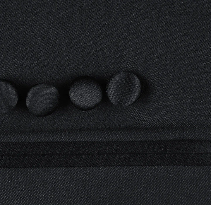 Classic Black Regular Fit 100% Wool Tuxedo Suit 4 Classic Black Regular Fit 100% Wool Tuxedo Suit - Image 4