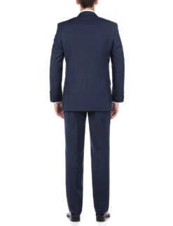 Bevagna Collection - Blue 100% Virgin Wool Regular Fit Pick Stitched 2 Piece Suit -Outlet Suit Refined Store 508 19bei