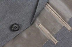 (44R) Gray 100% Virgin Wool Slim Fit Pick Stitch 2 Piece Suit 2 Button -Outlet Suit Refined Store 508 3oe 1 77546dff 6c02 4c0d a314 81ea795e6b60