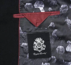 English Laundry Black Fall/Winter Essential Slim Fit Overcoat Wool Blend -Outlet Suit Refined Store 53 01 001 5