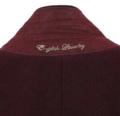 English Laundry Burgundy Fall/Winter Essential Slim Fit Overcoat Wool Blend -Outlet Suit Refined Store 53 01 700 4