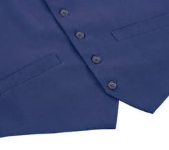 Vanderbilt Collection- Classic Dress Vest 5 Buttons Regular Fit In Blue -Outlet Suit Refined Store 5 1944x 45d9b4cb 376b 455f 8886 b36c62243fd3