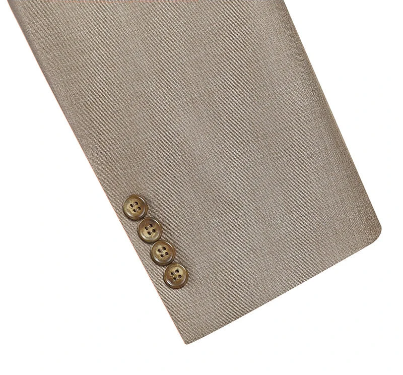 Vanderbilt Collection- Classic 2 Piece Suit 2 Buttons Regular Fit In Taupe 4 Vanderbilt Collection- Classic 2 Piece Suit 2 Buttons Regular Fit In Taupe - Image 4