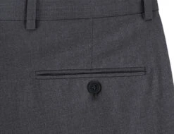 Dress Pants Regular Leg Un-Hemmed Bottoms In Charcoal -Outlet Suit Refined Store 5s 1