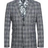 English Laundry Slim Fit Dimgray With White Check Suit
