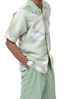 Apple Abstract Design Walking Suit 2 Piece Short Sleeve Set