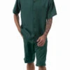 Emerald 2 Piece Short Sleeve Walking Suit Set With Elastic Waistband Shorts