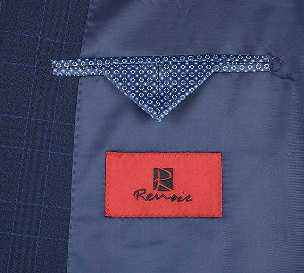 Regular Fit 2 Piece Suit Blue Check 7 Regular Fit 2 Piece Suit Blue Check - Image 7