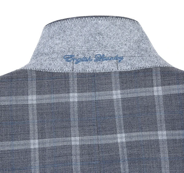 English Laundry 2-Piece Gray Plaid Wool Blend Slim Fit Suit 6 English Laundry 2-Piece Gray Plaid Wool Blend Slim Fit Suit - Image 6