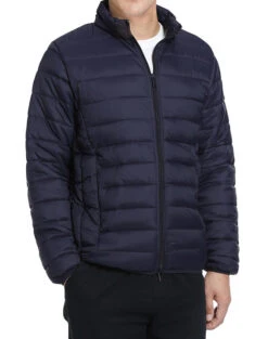 Men's Quilted Puffer Jacket In Navy -Outlet Suit Refined Store 816 Navy 1 S