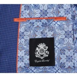 English Laundry 2-Piece Blue Mini-Check Wool Blend Slim Fit Dress Suit -Outlet Suit Refined Store 8 2592x 53ac04c7 19c1 4399 bae9 0a601133020e