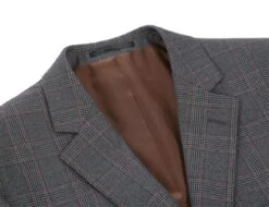 Trevi Collection - 2 Piece Suit 2 Buttons Glen Plaid Regular Fit In Gray 9 Trevi Collection - 2 Piece Suit 2 Buttons Glen Plaid Regular Fit In Gray -Outlet Suit Refined Store 9
