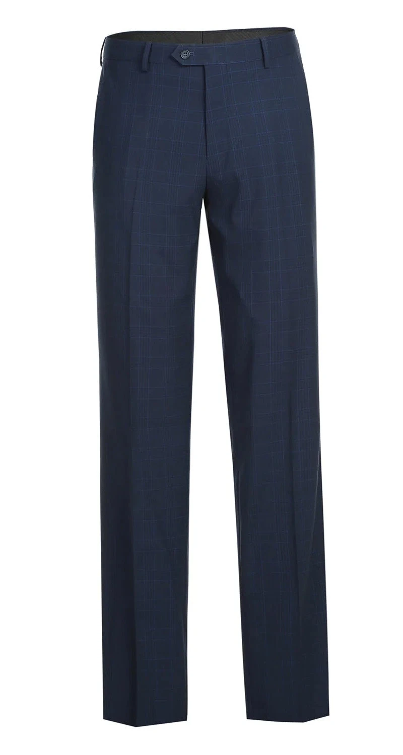 Regular Fit 2 Piece Suit Blue Check 2 Regular Fit 2 Piece Suit Blue Check - Image 2