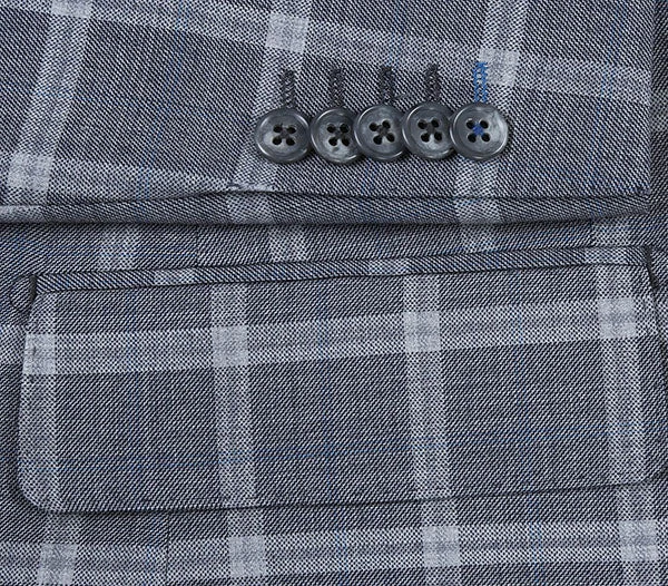 English Laundry 2-Piece Gray Plaid Wool Blend Slim Fit Suit 8 English Laundry 2-Piece Gray Plaid Wool Blend Slim Fit Suit - Image 8