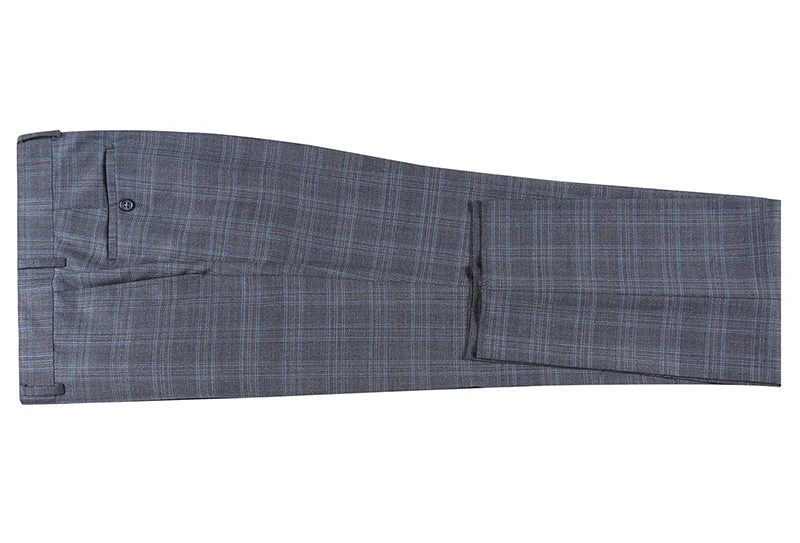 English Laundry 2-Piece Gray Plaid Wool Blend Slim Fit Dress Suit 11 English Laundry 2-Piece Gray Plaid Wool Blend Slim Fit Dress Suit - Image 11