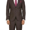 Regular Fit Suit 2 Button 2 Piece In Brown