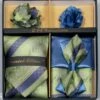 Green And Blue Men's Accessory Collection Box 6 Pieces Set