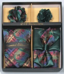 Green With Mixed Color Men's Accessory Collection Box 6 Pieces Set
