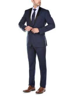 Blue 2 Piece Tuxedo Shawl Lapel Slim Fit -Outlet Suit Refined Store C00A6295s