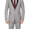 (42R, 50L) Gray 2 Piece Tuxedo Shawl Lapel Slim Fit