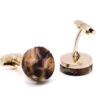 Marble Gold Men's Cuff Links Accessory Box