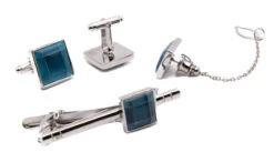 Tortoise Check Men's Accessory Box 4 Piece Collection Set